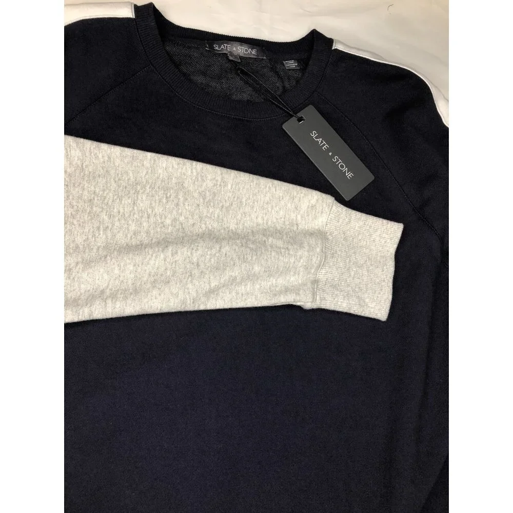 Slate & Stone Nordstrom Sweatshirt Pullover Navy Blue Crewneck Sizes Large L XL - Picture 2 of 5